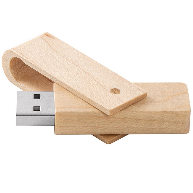 USB ključek Twister lesen 16GB - Sitotisk Mastnak