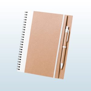 Spiralni blok s pisalom Eko - brezčrtni U1049