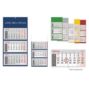 Koledar Poslovni 3D - Lepljen - J1224